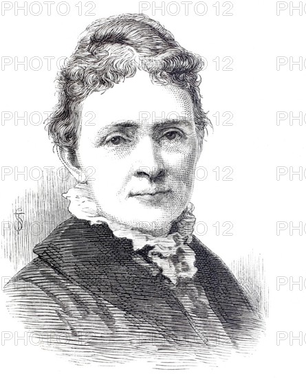 Lucretia Rudolph Garfield (19 April 1832 - 14 March 1918) was the woman of US President James A. Garfield and First Lady of the United States in 1881, Historical, digitally enhanced reproduction of a 19th century original
