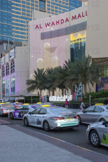 Road traffic taxi, Abu Dhabi, United Arab Emirates