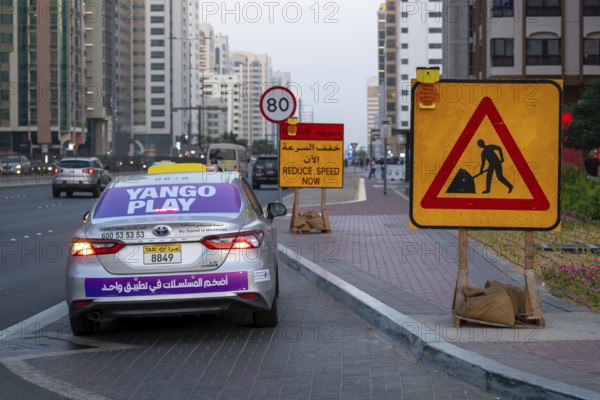 Taxi construction site, Abu Dhabi, United Arab Emirates