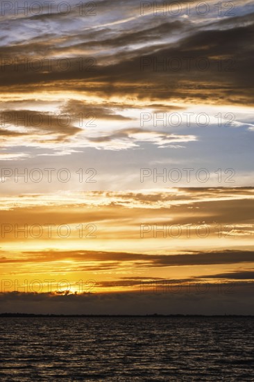 Sunset over Gironde Estuary, Braud-et-Saint-Louis, France