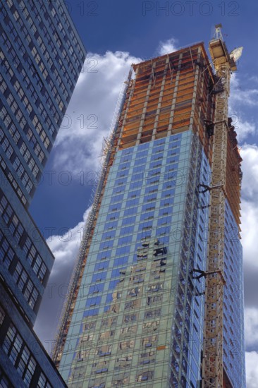 Skyscraper under construction, Manhattan, New York City, USA