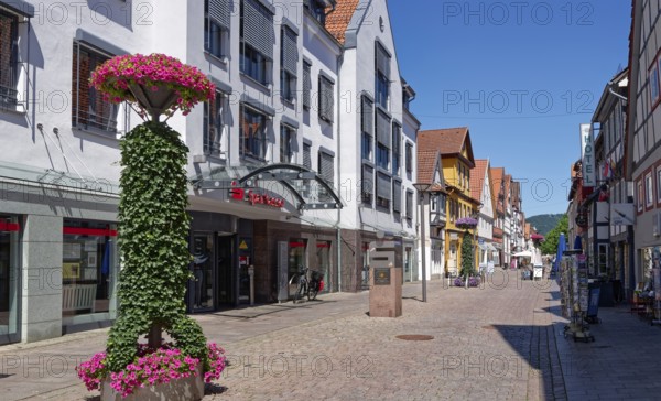 Klosterstraße in the historic old town of Rinteln. Lower Saxony, Germany