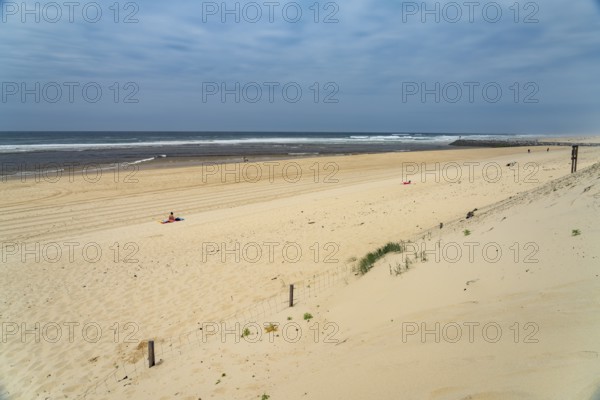On the Plage des Cormorans beach in Mimizan-Plage, Côte d'Argent, France