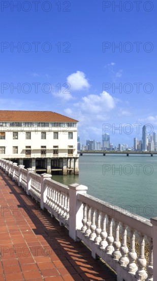 Panama, Panama City historic center Casco Viejo colorful streets and colonial architecture