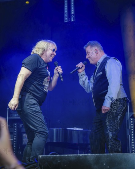 Tobias Künzel and Henri Schmidt, singer of the band Die Prinzen at the Berliner Rundfunk 91.4 Open Air in the Berlin Parkbühne Wuhlheide on 05.07.2025