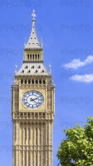 London, Tower of Big Ben on Parliament Square, Great Bell of Clock
