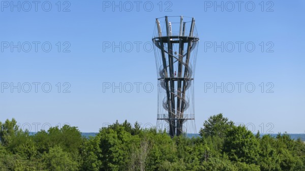 Schönbuchturm near Herrenberg in the western Schönbuch. The observation tower is 35 metres high. Herrenberg, Baden-Württemberg, Germany
