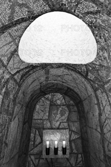 Bittermark memorial, memorial site, view into the crypt, artist Léon Zack, Dortmund, North Rhine-Westphalia, Germany