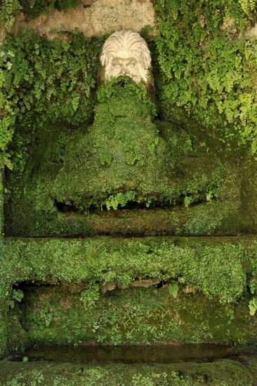Fountain of the Nymphaeum, Renaissance garden of the Villa d'Este, water features, fountains, UNESCO World Heritage Site, Tivoli, metropolitan city of Rome, Lazio, Italy
