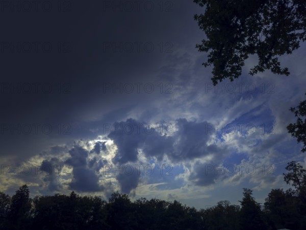 Dark clouds over Lake Starnberg, Bavaria, Germany