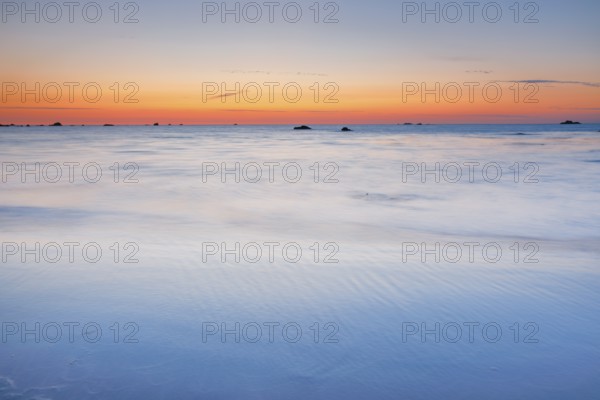 Dusk at the Plage de Penfoul near Landunvez in Brittany, France