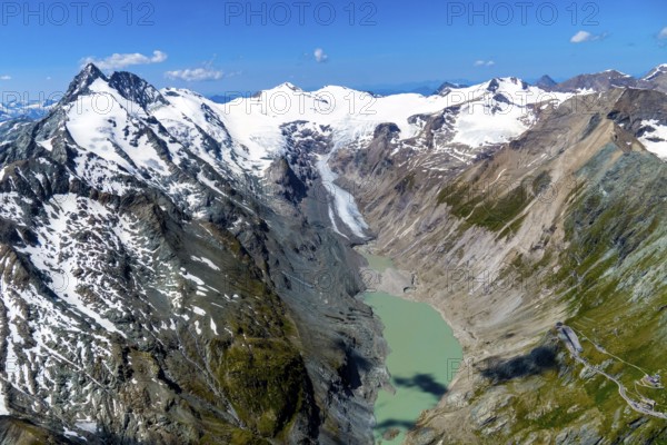 Großglockner, Pasterze, glacier, glacier melt, climate, climate change, aerial photo, Austria