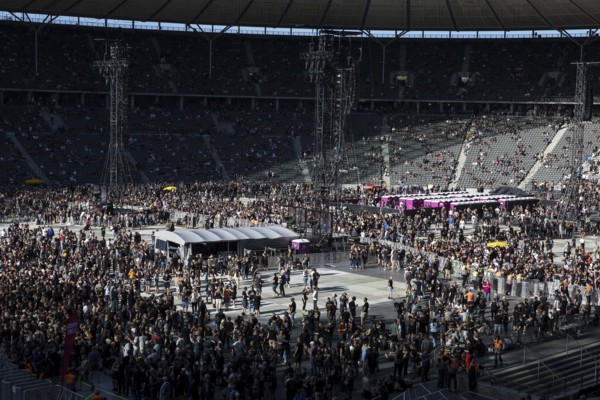 Interior view of the Olympic Stadium in front of the concert of AC/DC live on Power Up Tour 2025 in the Berlin Olympic Stadium on 30 June 2025