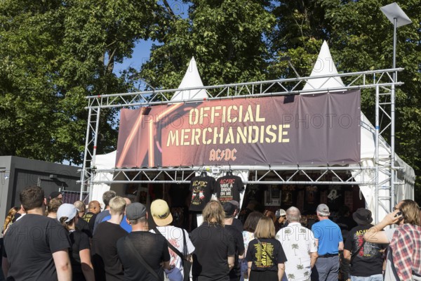 Merchandise at AC/DC live on Power Up Tour 2025 at the Berlin Olympic Stadium on 30 June 2025