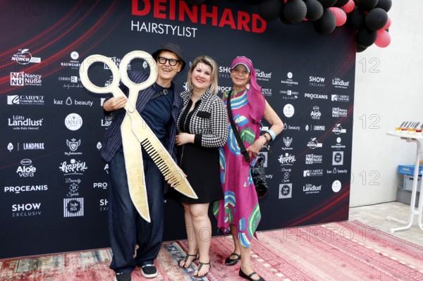 Rolf Scheider, Janine Becker and Barbara Engel at the VIP opening of the new Deinhard Salon Am Mühlanger 3, Berlin, 28 June 2025