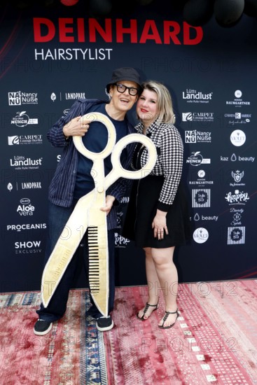 Rolf Scheider and Janine Becker at the VIP opening of the new Deinhard Salon Am Mühlanger 3, Berlin, 28 June 2025