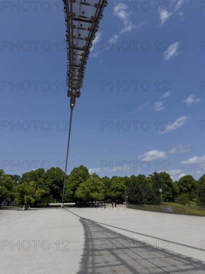 Roof construction, Olympic Park, Munich, Bavaria, Germany