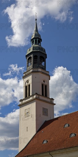 Tower of the Evangelical Lutheran Church of St Mary in Celle, Lower Saxony, Germany