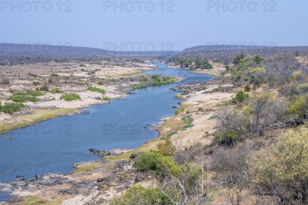 Olifants River, dry savannah, Kruger National Park, South Africa
