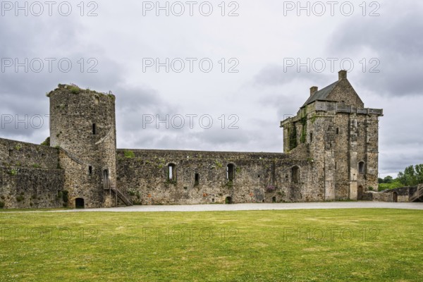 Castle ruin of Chateau de Saint-Sauveur-le-Vicomte, Manche, Normandy, France