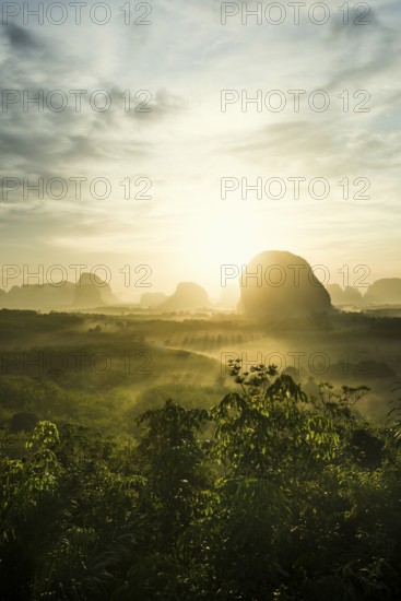 Panorama, Din Daeng Doi, sunrise, Krabi, Thailand
