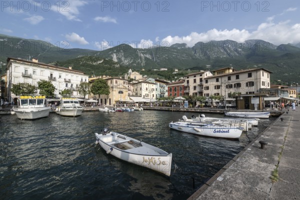 Limone, old town, harbour area, Lombardy, Italy