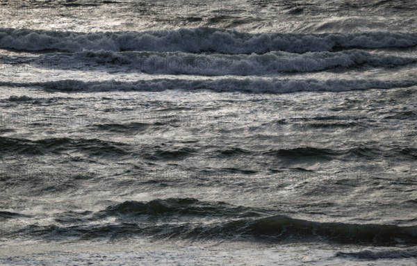 Sea waves, surf, near Hvide Sande, North Sea, Denmark