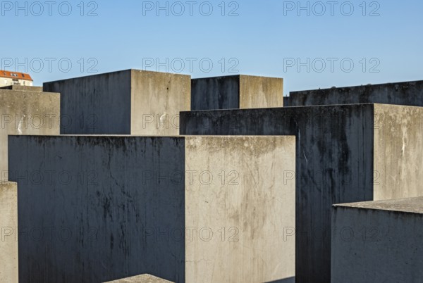 Close-up of concrete slabs at Holocaust Memorial, Memorial to the Murdered Jews of Europe, Berlin, Germany