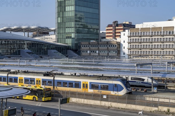 Connection of public transport by rail, road and long-distance railway at Utrecht Centraal station, Netherlands