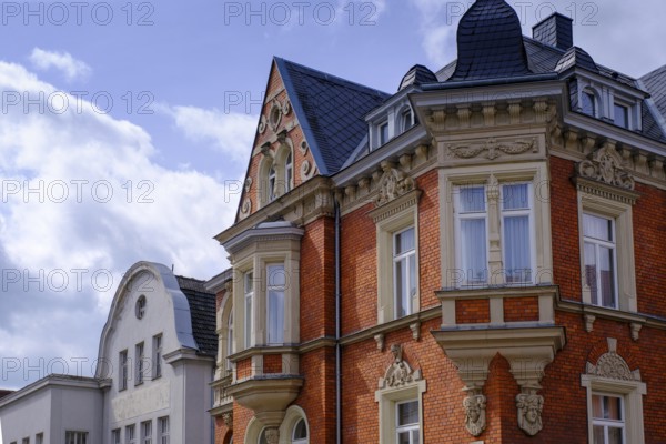 Brick villas, Coburg, Upper Franconia, Franconia, Bavaria, Germany