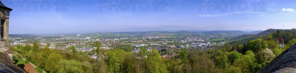 View from the Hohe Bastei, Veste Coburg, Coburg, Upper Franconia, Franconia, Bavaria, Germany