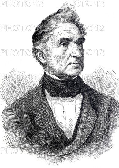 Justus Liebig, from 1845 Baron von Liebig (born 12 May 1803 in Darmstadt, died 18 April 1873 in Munich), was a German chemist and university professor in Giessen and Munich, digitally enhanced reproduction of a 19th century original, Historical, exact date unknown