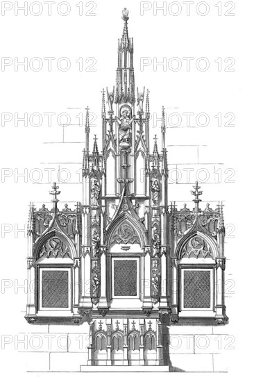 Religious cult objects, Sacrament shrine from Wiltenhausen, Germany, Historical, digitally enhanced reproduction from a model from around 1860