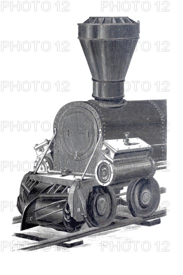 American railway pilot after Wyloff, historical, digitally enhanced reproduction of a model from around 1860