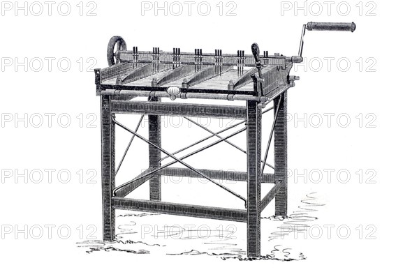 Pappritz machine, by Koch & Comp., historical, digitally enhanced reproduction of a model from around 1860