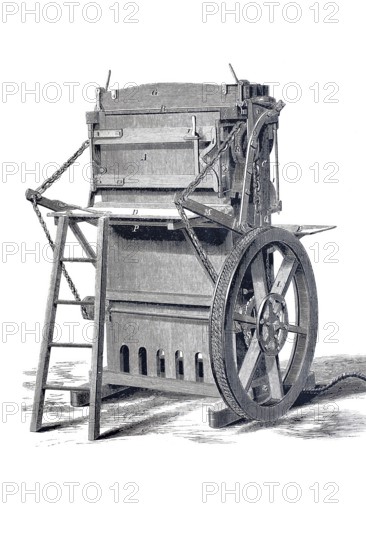 American baler by Jacob Price, Historical, digitally enhanced reproduction of a model from around 1860