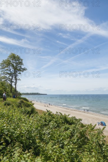 Natural sandy beach, Baltic resort Rerik, Baltic Sea, Rostock district, Mecklenburg-Western Pomerania, Germany