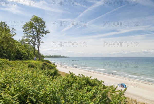 Natural sandy beach, Baltic resort Rerik, Baltic Sea, Rostock district, Mecklenburg-Western Pomerania, Germany