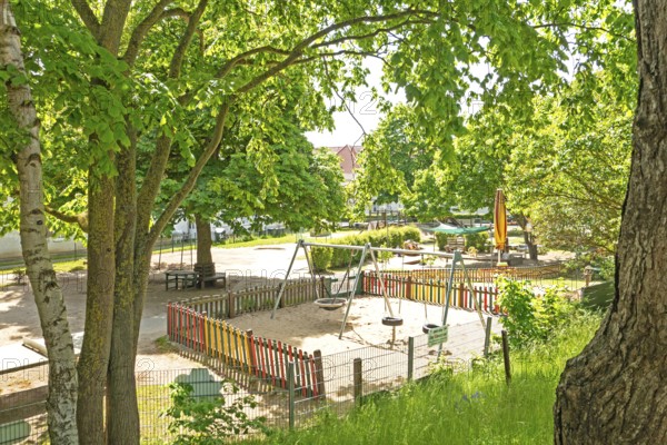 Rerik children's playground, town centre, Baltic resort Rerik, Baltic Sea, Rostock district, Mecklenburg-Western Pomerania, Germany