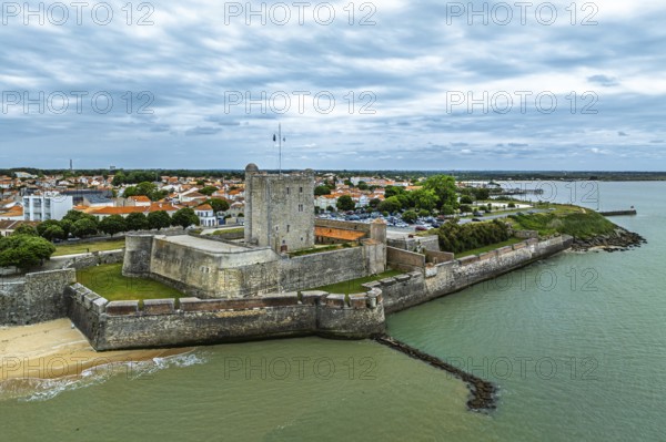 Castle Fouras from a drone, Fouras-les-Bains, Charente-Maritime, Nouvelle-Aquitaine, France