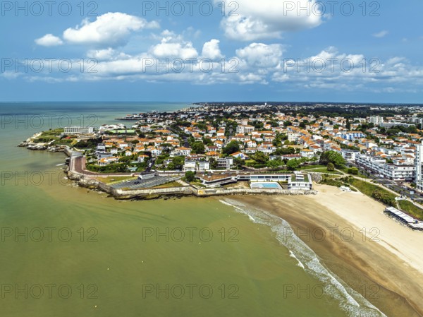 Royan from a drone, Nouvelle-Aquitaine, Charente-Maritime, France