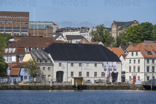 Maritime museum on the Baltic Sea shore, Flensburg, Flensburg Fjord, Baltic Sea, Schleswig-Holstein, Germany
