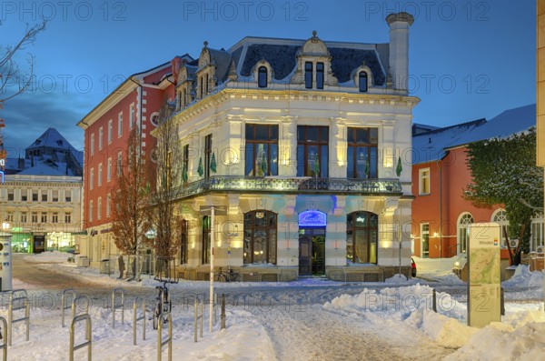 Market 15 Gastronomy Winter illuminated Minden Germany