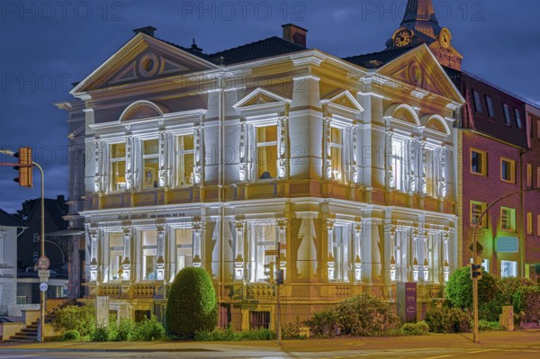 Historical architecture illuminates Minden Germany
