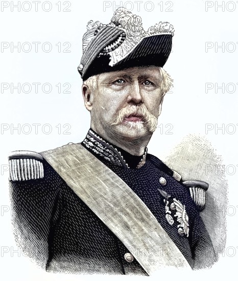 Marshal Marie Esme Patrice Maurice, Count de MacMahon, Duke of Magenta, 13 June 1808 - 17 October 1893, was a French general and politician, with the distinction of Marshal of France, illustration, published 1890, reproduction, digitally enhanced, Historical