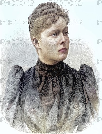 Sophie Adelheid Duchess of Bavaria, full name Sophie Adelheid Ludovika Maria, 22 February 1875 - 4 September 1957, was a Bavarian princess, Germany, Illustration, published 1890, Reproduction, digitally enhanced, Historical