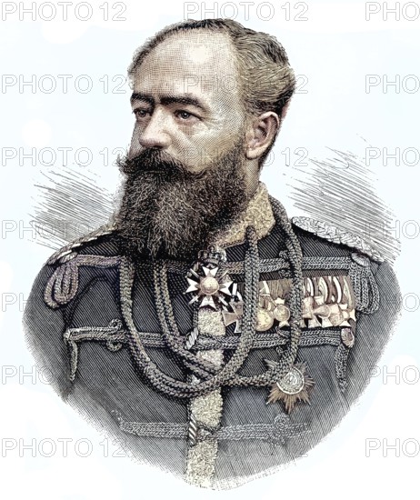 Stephan Albrecht George zu Schaumburg-Lippe, 10 October 1846 - 29 April 1911, was Prince of Schaumburg-Lippe from 1893 to 1911, Germany, Illustration, published 1890, Reproduction, digitally enhanced, Historical