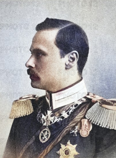 Ernest Louis Charles Albert William, Ernst Ludwig Karl Albrecht Wilhelm, 25 November 1868 - 9 October 1937, last Grand Duke of Hesse and by Rhine from 1892 to 1918, picture from 1895, reproduction, digitally enhanced, Historical