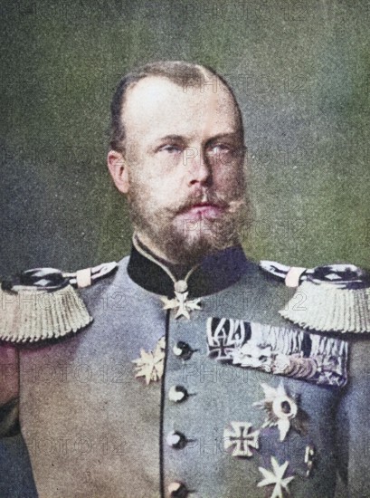 Prince Friedrich Wilhelm Nikolaus Albrecht of Prussia, 8 May 1837 - 13 September 1906, Prussian Field Marshal, Master of the Order of St John, Grand Master of the Order of St John, Regent of the Duchy of Brunswick from 1885, image from 1895, reproduction, digitally enhanced, historical
