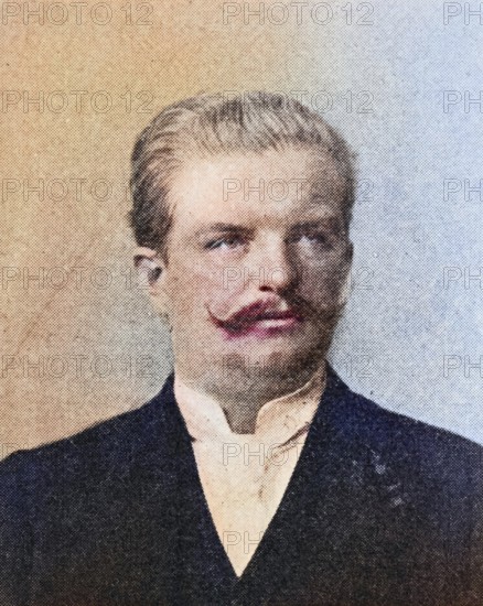 Heinrich Ludwig Ferdinand Erdmann Deodatus Prince of Schoenaich-Carolath, Imperial Count and Imperial Baron of Schoenaich, 24 April 1852 -? 20 June 1920, German politician and baron of Amtitz Castle, picture from 1895, reproduction, digitally enhanced, Historical